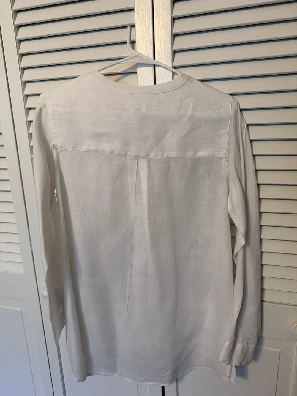 Sigrid Olsen White Linen Button-Up Shirt - Picture 4 of 5